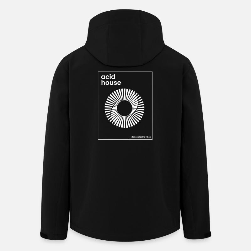 Affiche de musique acid house - Veste softshell homme en polyester recyclé Stanley/Stella - noir