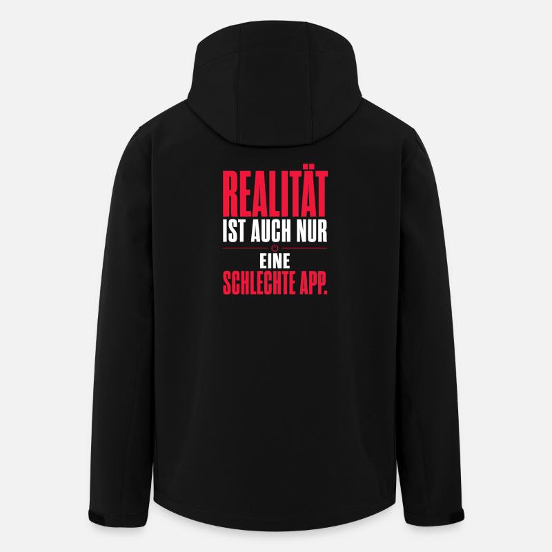 Realität Als Schlechte App - Recycelte Männer Softshell-Jacke von Stanley/Stella - Schwarz
