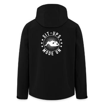 Gym Junkies Sit-Ups Mode On Calisthenics Fitness - Men’s Recycled Softshell Jacket by Stanley/Stella - black - Back - AI Model Male 185 light (185cm)