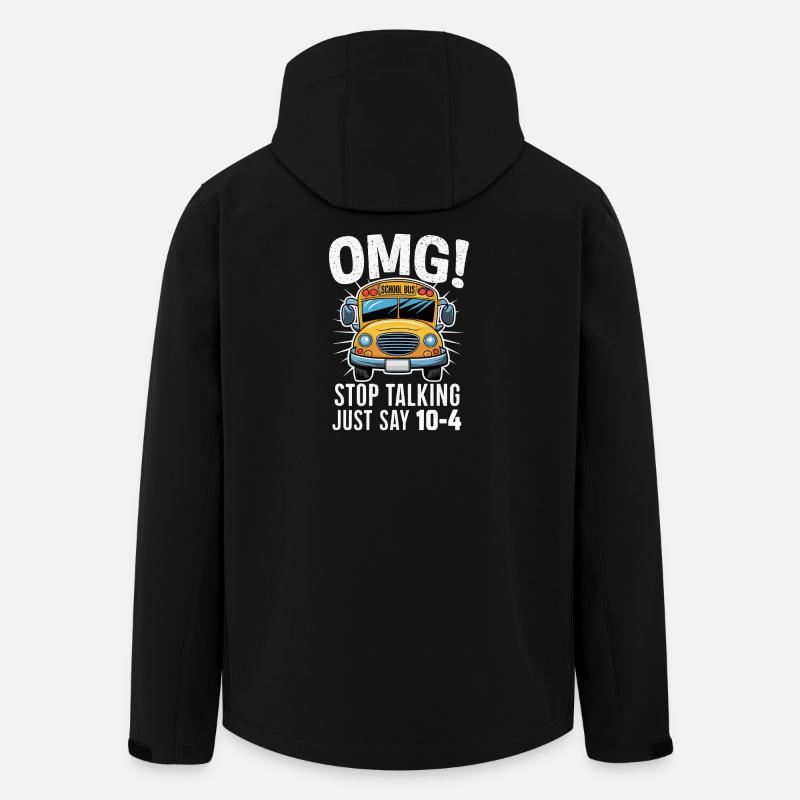 OMG Schulbus Spruch Illustration - Recycelte Männer Softshell-Jacke von Stanley/Stella - Schwarz