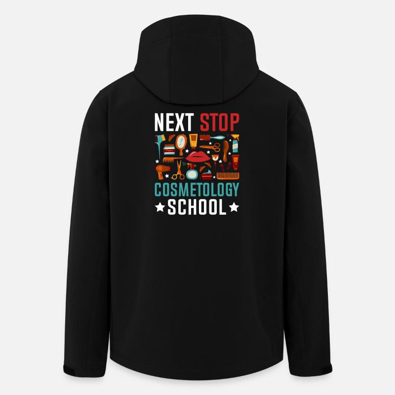 Next Stop Cosmetology School - Men’s Recycled Softshell Jacket by Stanley/Stella - black