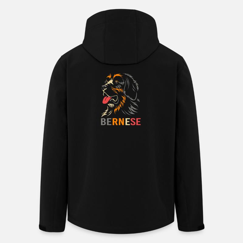 Bouvier bernois - Veste softshell homme en polyester recyclé Stanley/Stella - noir