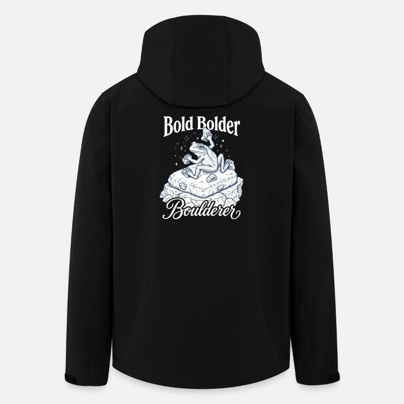 Bouldering Bold Bolder Boulderer - Veste softshell homme en polyester recyclé Stanley/Stella - noir
