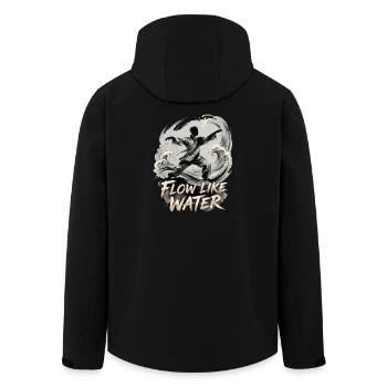 Flow Like Water Tai Chi - Men’s Recycled Softshell Jacket by Stanley/Stella - black - Back - AI Model Male 185 light (185cm)