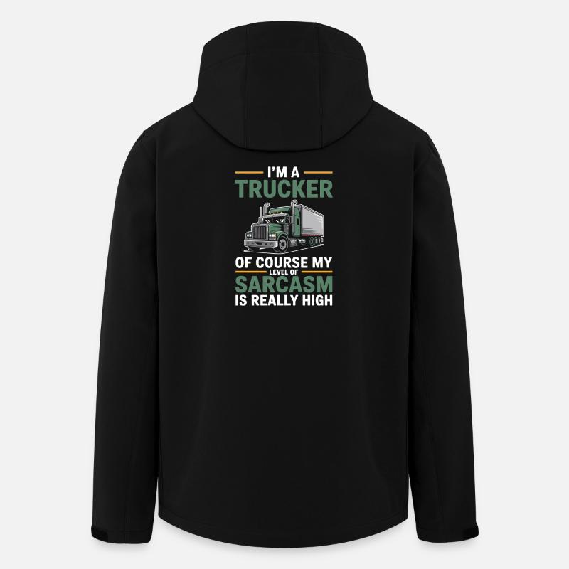 Trucker Sarkasmus Fernfahrer Geschenk - Recycelte Männer Softshell-Jacke von Stanley/Stella - Schwarz