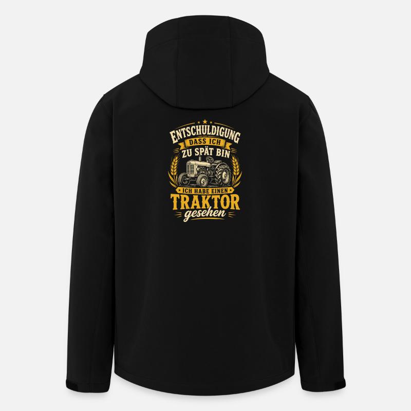 Entschuldigung: Traktor gesehen - Recycelte Männer Softshell-Jacke von Stanley/Stella - Schwarz