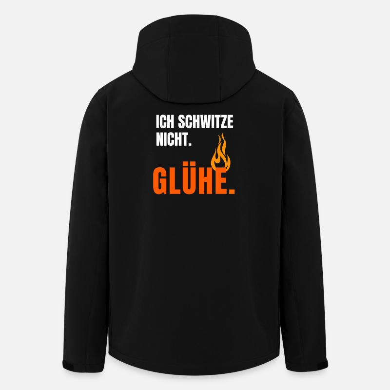 Ich Glühe Schon - Recycelte Männer Softshell-Jacke von Stanley/Stella - Schwarz