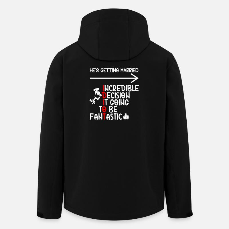 Idiot de célibataire drôle - Veste softshell homme en polyester recyclé Stanley/Stella - noir