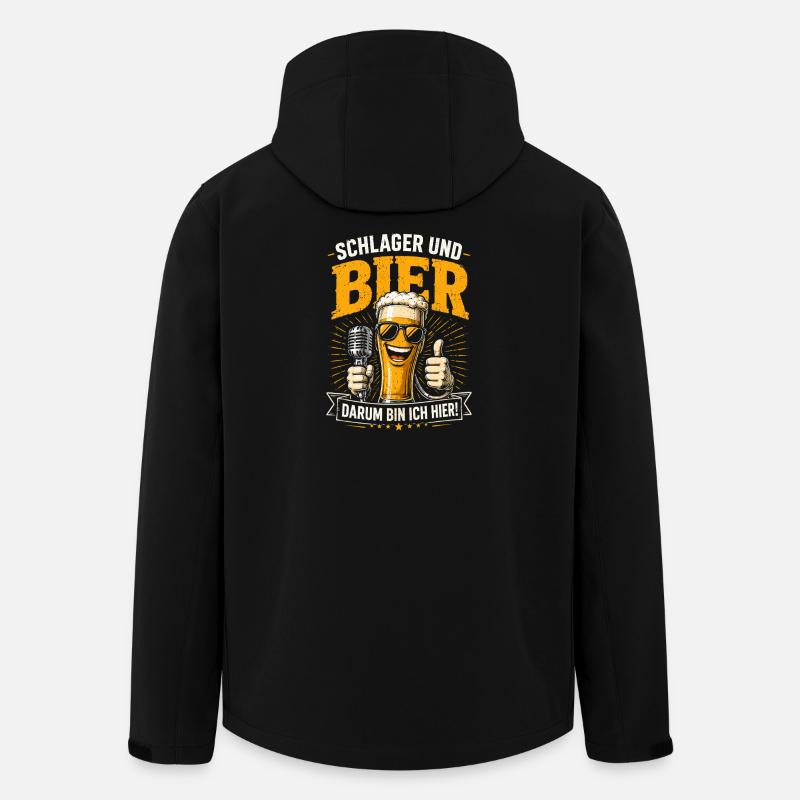 Schlager und Bier Motiv - Recycelte Männer Softshell-Jacke von Stanley/Stella - Schwarz