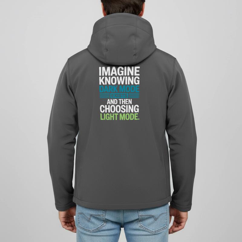Le mode sombre existe Programmeur IT Nerd Coder Office Veste softshell homme en polyester recyclé Stanley/Stella