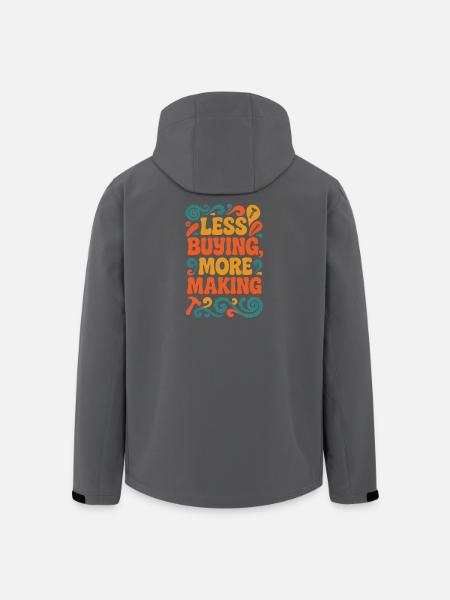 Buy Less | Upcycling DIY - Men’s Recycled Softshell Jacket by Stanley/Stella - black