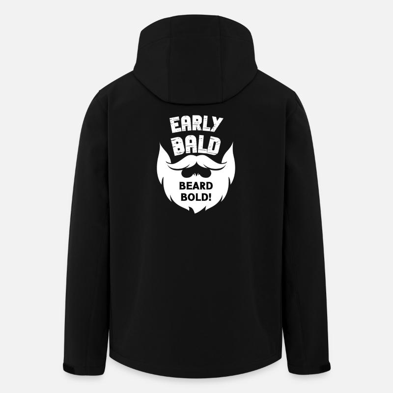 Early Bald Beard Bold - Veste softshell homme en polyester recyclé Stanley/Stella - noir