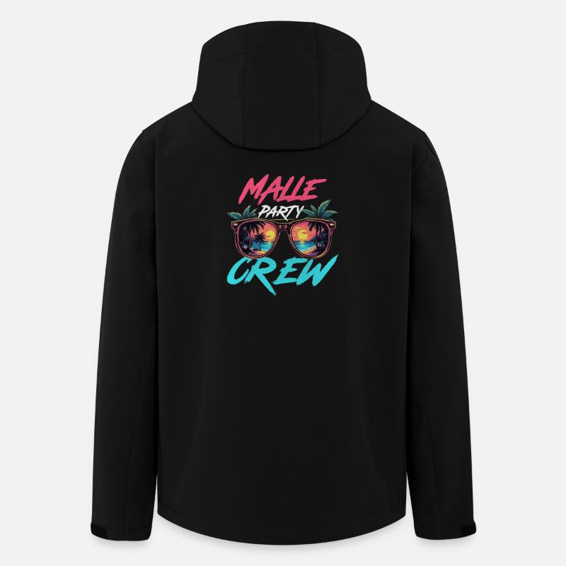 Malle Party Crew - Veste softshell homme en polyester recyclé Stanley/Stella - noir