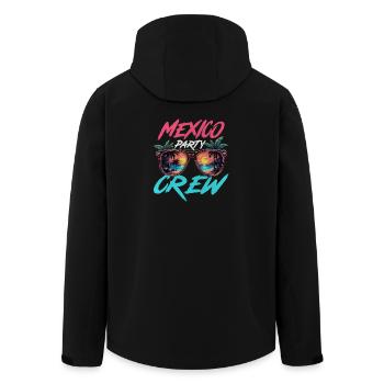 Mexiko Party Crew - Recycelte Männer Softshell-Jacke von Stanley/Stella - Schwarz - Hinten - AI Model Male 185 light (185cm)
