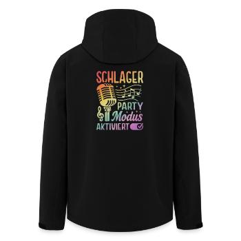 Schlager Party Schlagermusik Tanzparty Musik - Recycelte Männer Softshell-Jacke von Stanley/Stella - Schwarz - Hinten - AI Model Male 185 light (185cm)