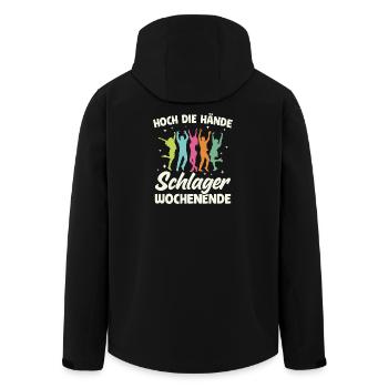 Schlager Party Schlagermusik Tanzparty Musik - Recycelte Männer Softshell-Jacke von Stanley/Stella - Schwarz - Hinten - AI Model Male 185 light (185cm)
