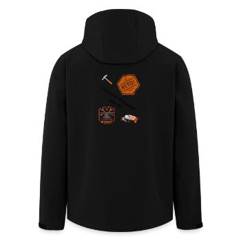 Schlosser Shirt: Passt nicht? Wird passend gemacht - Recycelte Männer Softshell-Jacke von Stanley/Stella - Schwarz - Hinten - AI Model Male 185 light (185cm)