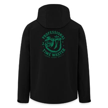 Professional Time Waster Sloth - Recycelte Männer Softshell-Jacke von Stanley/Stella - Schwarz - Hinten - AI Model Male 185 light (185cm)
