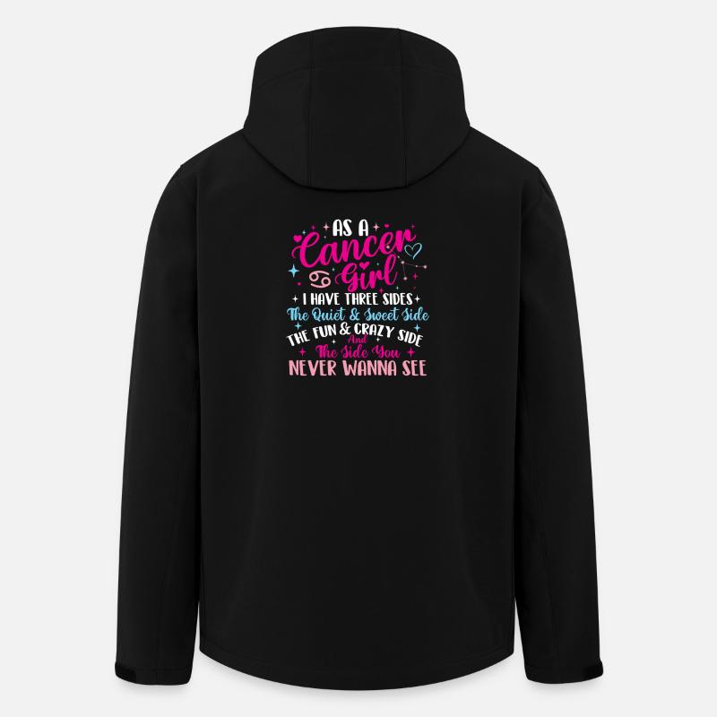 Krebs-Mädchen Drei-Seiten-Tierkreis - Recycelte Männer Softshell-Jacke von Stanley/Stella - Schwarz