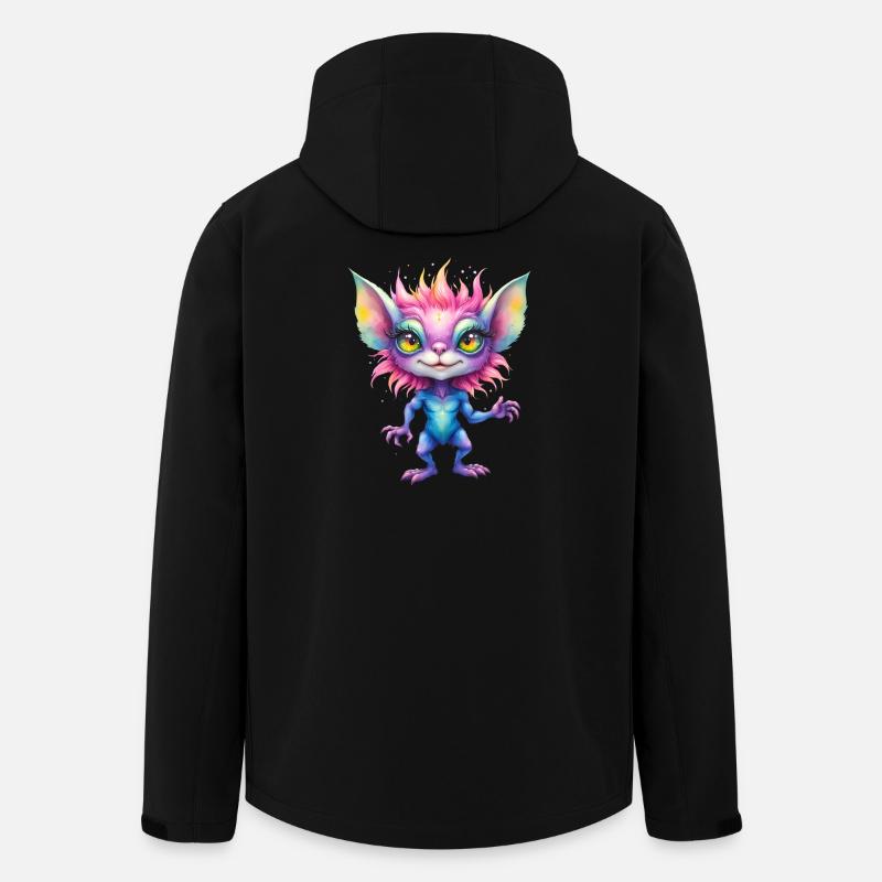 Fantasy-Regenbogenkreatur - Recycelte Männer Softshell-Jacke von Stanley/Stella - Schwarz