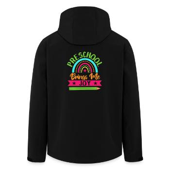 Maître de maternelle m’apporte de la joie Maître de maternelle - Veste softshell homme en polyester recyclé Stanley/Stella - noir - Dos - AI Model Male 185 light (185cm)