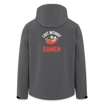Cadeau de la soupe ramen et nouilles - Veste softshell homme en polyester recyclé Stanley/Stella - noir - Dos - AI Model Male 185 light (185cm)