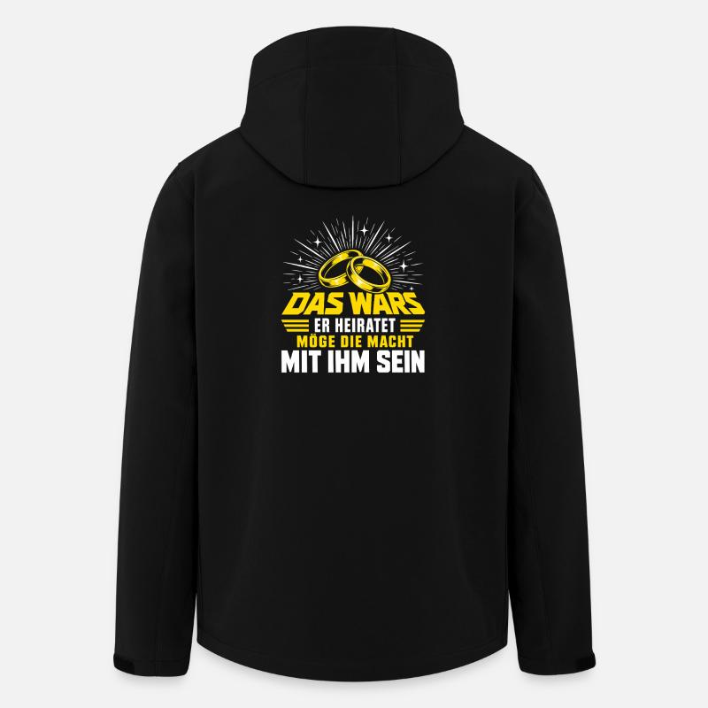 Das Wars Er heiratet - Recycelte Männer Softshell-Jacke von Stanley/Stella - Schwarz