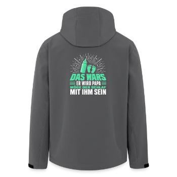 Das Wars Er wird Papa - Recycelte Männer Softshell-Jacke von Stanley/Stella - Schwarz - Hinten - AI Model Male 185 light (185cm)