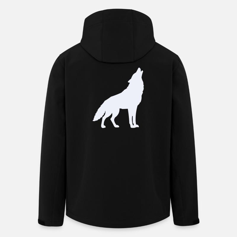 Wolf Silhouette Moonlight - Men’s Recycled Softshell Jacket by Stanley/Stella - black