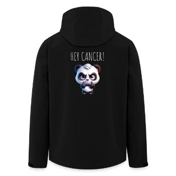 Hey Cancer Angry Panda - Men’s Recycled Softshell Jacket by Stanley/Stella - black - Back - AI Model Male 185 light (185cm)