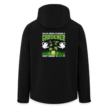 Skilled Crazy Gardener - Men’s Recycled Softshell Jacket by Stanley/Stella - black - Back - AI Model Male 185 light (185cm)