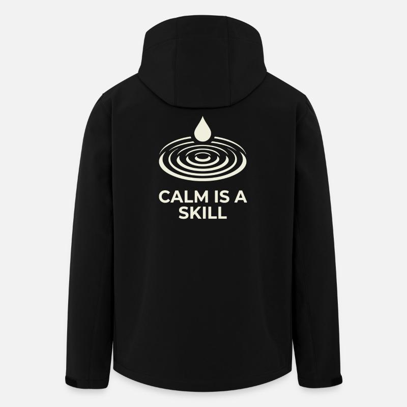 Calm Is A Skill - Men’s Recycled Softshell Jacket by Stanley/Stella - black