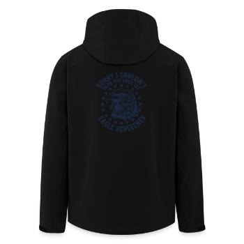 Sorry I Couldn't Hear You Over The Eagle Screeches - Recycelte Männer Softshell-Jacke von Stanley/Stella - Schwarz - Hinten - AI Model Male 185 light (185cm)