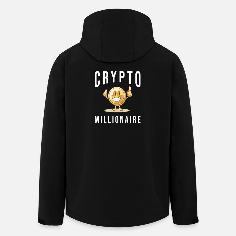 Crypto Investing Bitcoin Trader Chart - Men’s Recycled Softshell Jacket by Stanley/Stella - black