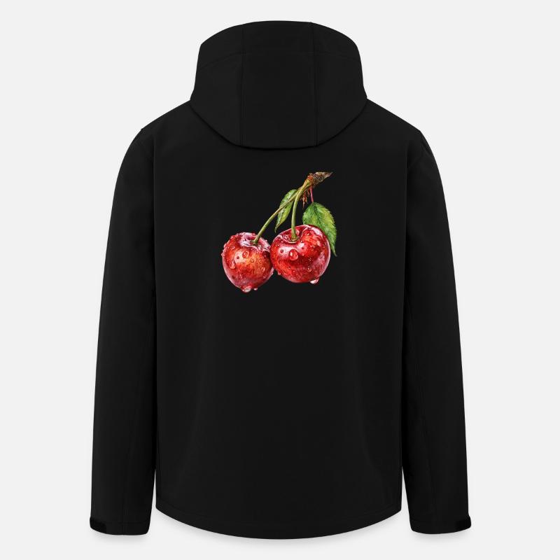 cherry - Men’s Recycled Softshell Jacket by Stanley/Stella - black