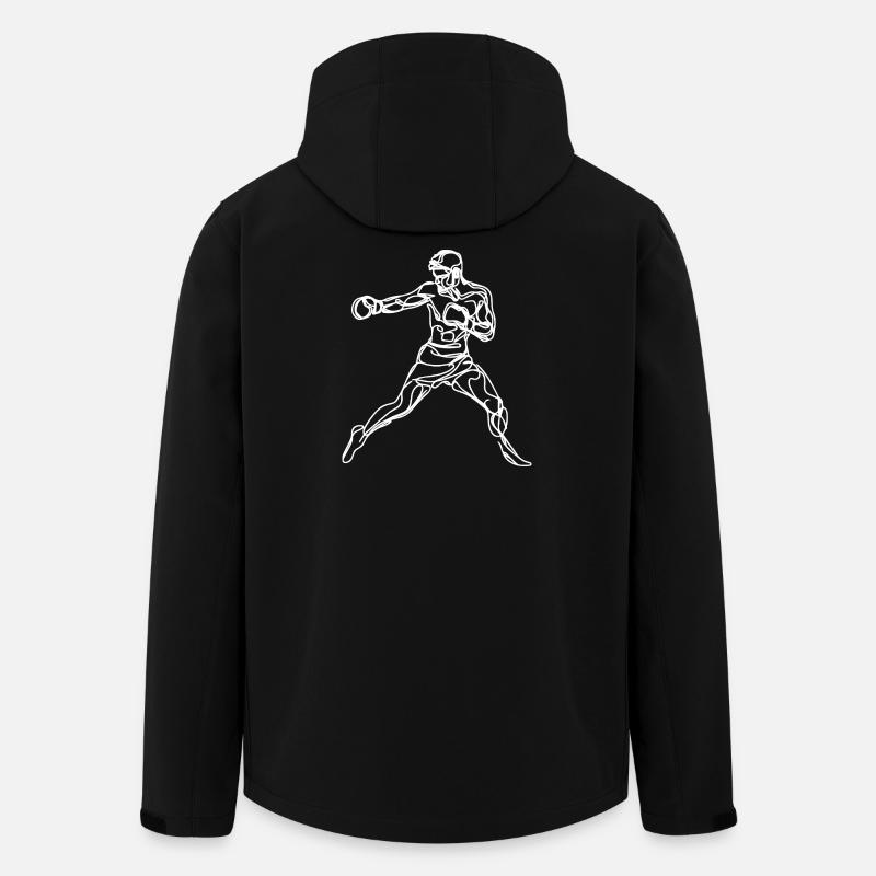 Graphismes Boxer - Veste softshell homme en polyester recyclé Stanley/Stella - noir
