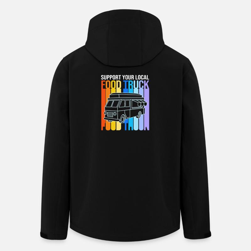 Camion de Snacks Food - Veste softshell homme en polyester recyclé Stanley/Stella - noir