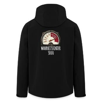 Wahrheit Finder Tacho - Recycelte Männer Softshell-Jacke von Stanley/Stella - Schwarz - Hinten - AI Model Male 185 light (185cm)