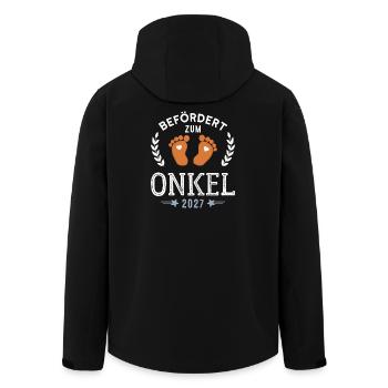 Befördert zum Onkel 2027 Cooler Onkel - Recycelte Männer Softshell-Jacke von Stanley/Stella - Schwarz - Hinten - AI Model Male 185 light (185cm)