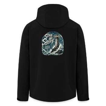 Rester salé Mer agitée Construire de meilleurs marins - Veste softshell homme en polyester recyclé Stanley/Stella - noir - Dos - AI Model Male 185 light (185cm)