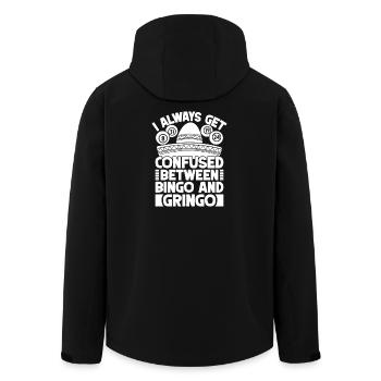 Joueur de bingo se confond, bingo et bingo gringo - Veste softshell homme en polyester recyclé Stanley/Stella - noir - Dos - AI Model Male 185 light (185cm)