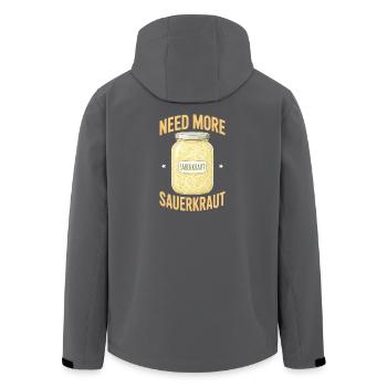Plats de choucroute Cadeau de choucroute - Veste softshell homme en polyester recyclé Stanley/Stella - noir - Dos - AI Model Male 185 light (185cm)