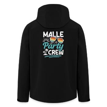 Malle Party Crew Mallorca Urlaub Gruppen - Recycelte Männer Softshell-Jacke von Stanley/Stella - Schwarz - Hinten - AI Model Male 185 light (185cm)