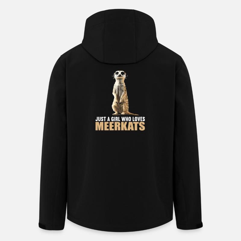 Meerkat Erdmännchen - Recycelte Männer Softshell-Jacke von Stanley/Stella - Schwarz