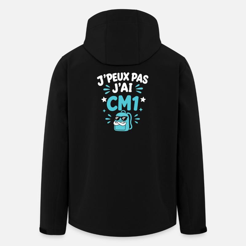 J'peux pas j'ai CM1 - Veste softshell homme en polyester recyclé Stanley/Stella - noir