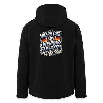 Mehr Tore weniger Familienrat - Recycelte Männer Softshell-Jacke von Stanley/Stella - Schwarz - Hinten - AI Model Male 185 light (185cm)