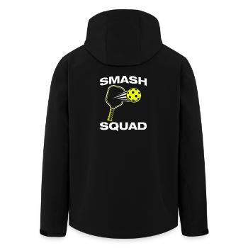 Joueur de pickleball drôle de Smash Squad - Veste softshell homme en polyester recyclé Stanley/Stella - noir - Dos - AI Model Male 185 light (185cm)