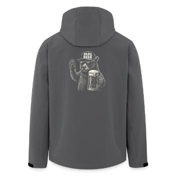 Papa Beer Vater Bär Bier Humor Geschenkidee - Recycelte Männer Softshell-Jacke von Stanley/Stella - Schwarz - Hinten - AI Model Male 185 light (185cm)