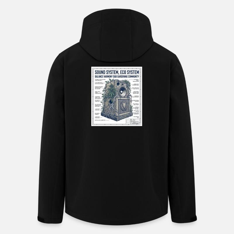 Reggae Soundsystem Eco - Veste softshell homme en polyester recyclé Stanley/Stella - noir