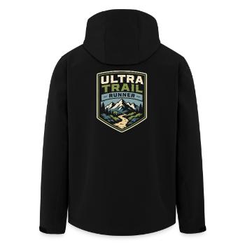 Ultra Trail Runner - Recycelte Männer Softshell-Jacke von Stanley/Stella - Schwarz - Hinten - AI Model Male 185 light (185cm)
